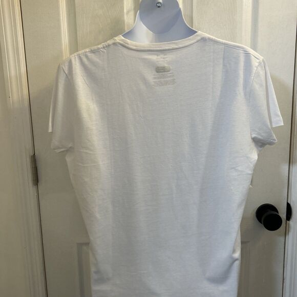 Ladies 2XL God Bless America T-Shirt White USA Flag Graphic Tee 100% Cotton - Picture 12 of 16